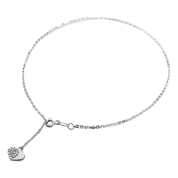 Браслет на ногу золотой Сердце с фианитами 032890 детальное изображение ювелирного изделия Золотые браслеты на ногу Браслет на ногу золотой Сердце с фианитами 032890 детальное изображение ювелирного изделия Золотые браслеты на ногу