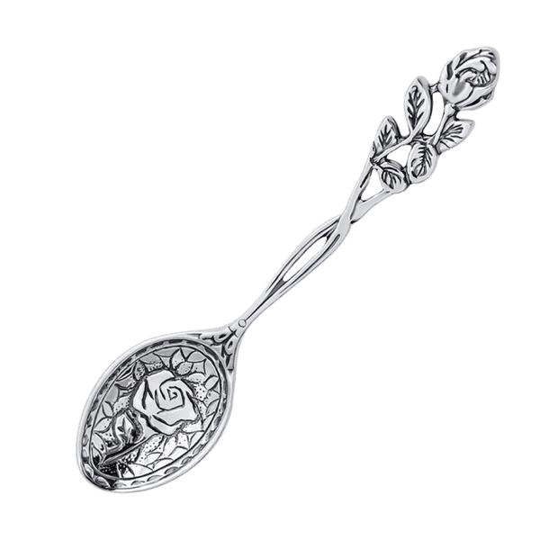 Серебряная кофейная ложка Роза СТ7 детальное изображение ювелирного изделия Серебряная ложка для икры Серебряная кофейная ложка Роза СТ7 детальное изображение ювелирного изделия Серебряная ложка для икры