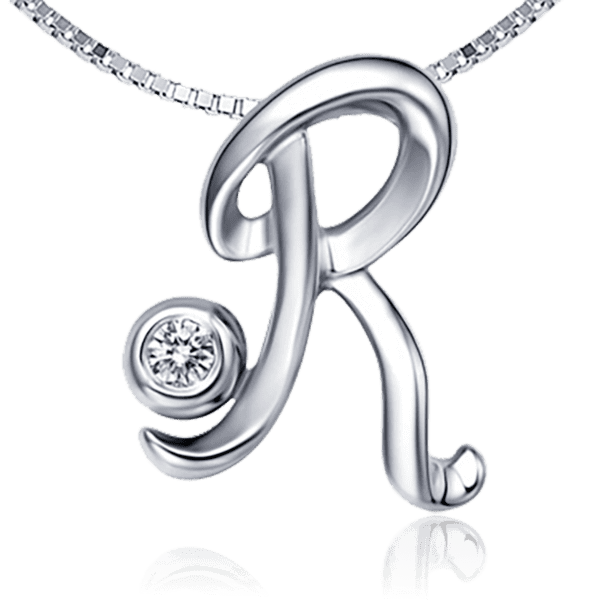 Золотий кулон з діамантом буква R 035769 детальне зображення ювелірного виробу