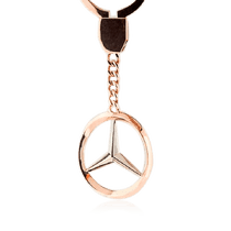 обзорное фото Брелок ювелирный марка авто Mercedes 036493 Брелок из золота обзорное фото Брелок ювелирный марка авто Mercedes 036493  Брелок из золота