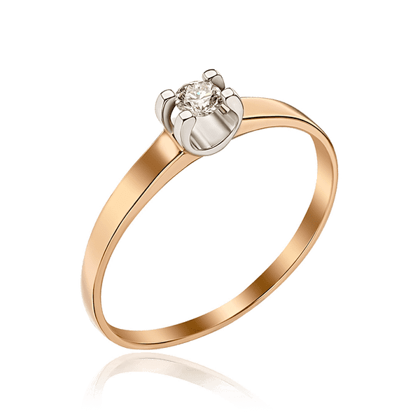 Золотое кольцо с одним бриллиантом 035144 детальное изображение ювелирного изделия Золотые кольца Золотое кольцо с одним бриллиантом 035144 детальное изображение ювелирного изделия Золотые кольца