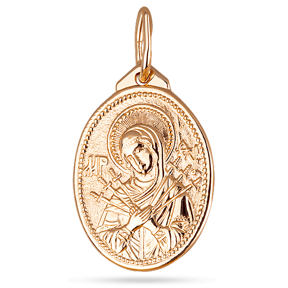 Золотая ладанка в красном золоте Богородица 585 пробы 037419 детальное изображение ювелирного изделия Золотые подвески иконки Золотая ладанка в красном золоте Богородица 585 пробы 037419 детальное изображение ювелирного изделия Золотые подвески иконки