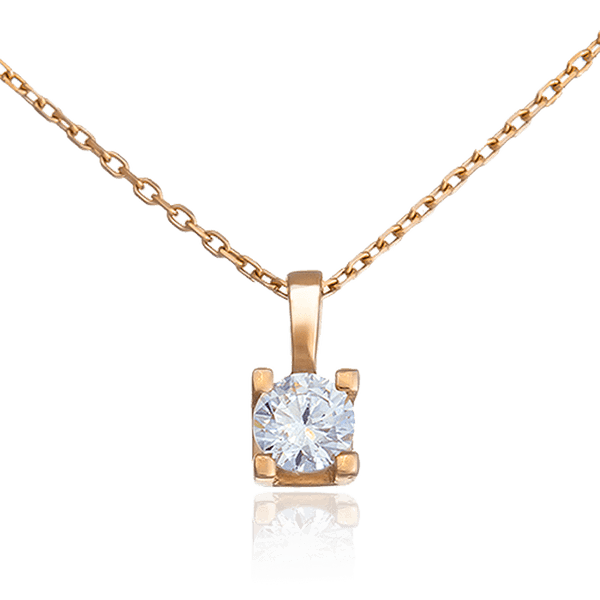 Золотое колье с одним камнем 032445 детальное изображение ювелирного изделия Золотые колье с камнями Золотое колье с одним камнем 032445 детальное изображение ювелирного изделия Золотые колье с камнями