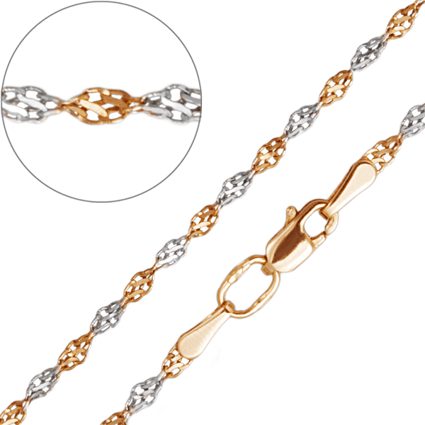 Золотая цепочка Ребека 17002 детальное изображение ювелирного изделия Ребека плетение цепочек из золота Золотая цепочка Ребека 17002 детальное изображение ювелирного изделия Ребека плетение цепочек из золота