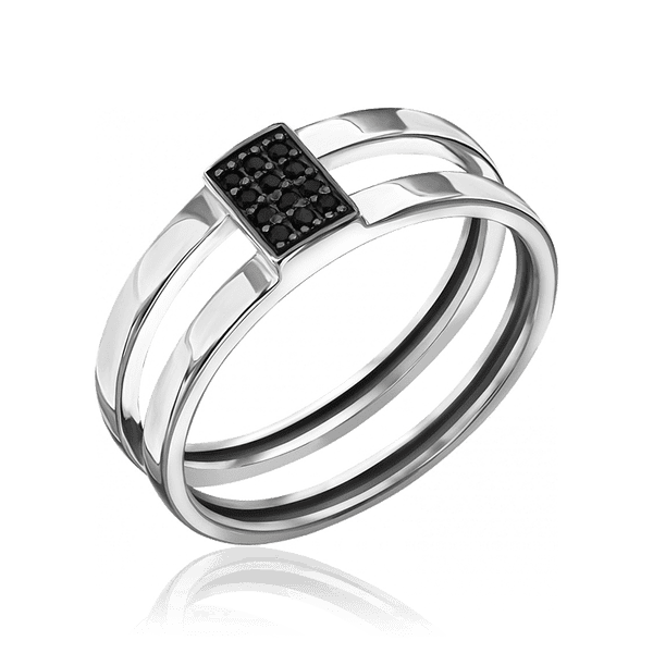 кольцо из серебра двойное кольцо из серебра двойное