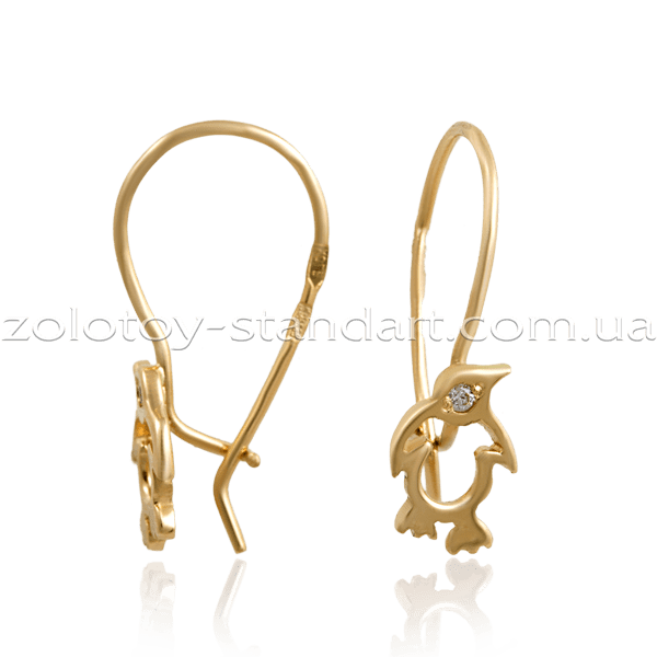 Золотые серьги Пингвины 22005601 детальное изображение ювелирного изделия Серьги с камнями Золотые серьги Пингвины 22005601 детальное изображение ювелирного изделия Серьги с камнями