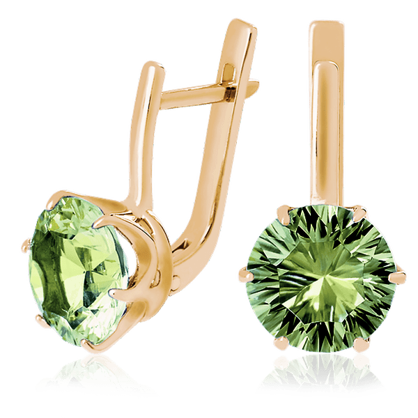 Золотые серьги с зеленым аметистом 023448 детальное изображение ювелирного изделия Золотые серьги с аметистом Золотые серьги с зеленым аметистом 023448 детальное изображение ювелирного изделия Золотые серьги с аметистом