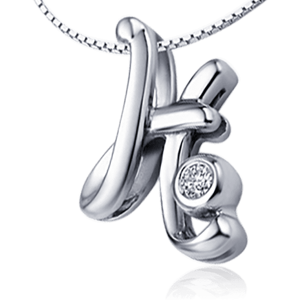 подвеска буква Н с бриллиантом в белом золоте 585 подвеска буква Н с бриллиантом в белом золоте 585