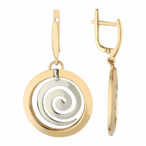 обзорное фото Золотые серьги 1,3,0599 Золотые серьги с английским замком обзорное фото Золотые серьги 1,3,0599  Золотые серьги с английским замком