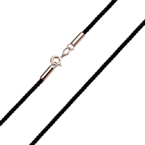 обзорное фото Шелковый шнурок с золотой застежкой 030125  Шнурки с золотом