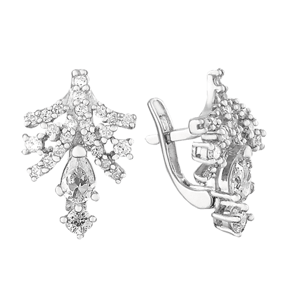 Серебряные серьги С2Ф/094 детальное изображение ювелирного изделия Серебряные серьги с камнями Серебряные серьги С2Ф/094 детальное изображение ювелирного изделия Серебряные серьги с камнями