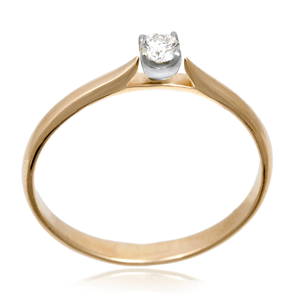 Золотое кольцо с бриллиантом R0756 детальное изображение ювелирного изделия Золотые кольца для помолвки с бриллиантом Золотое кольцо с бриллиантом R0756 детальное изображение ювелирного изделия Золотые кольца для помолвки с бриллиантом