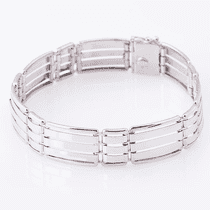 обзорное фото Золотой мужской широкий браслет 040044 Золотые браслеты обзорное фото Золотой мужской широкий браслет 040044  Золотые браслеты