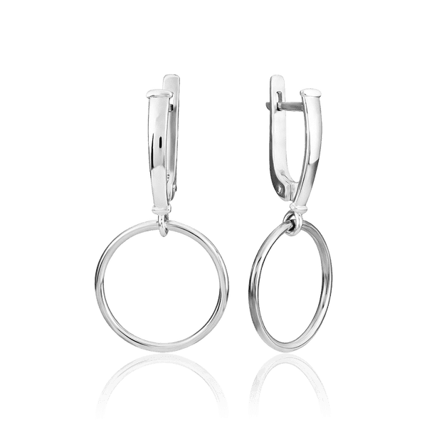 Серебряные серьги подвески без камней Круг 036867 детальное изображение ювелирного изделия Серебряные серьги Серебряные серьги подвески без камней Круг 036867 детальное изображение ювелирного изделия Серебряные серьги