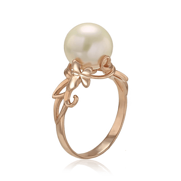 Золотое кольцо с жемчугом Бабочка 028676 детальное изображение ювелирного изделия Золотые кольца с жемчугом Золотое кольцо с жемчугом Бабочка 028676 детальное изображение ювелирного изделия Золотые кольца с жемчугом