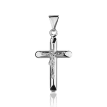 обзорное фото Крестик в белом золоте 026471  Золотые крестики