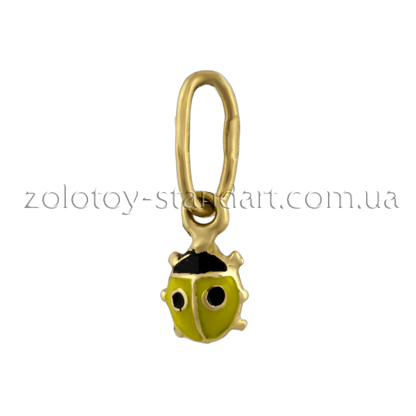Купить золотой подвес Божья коровка с эмалью Купить золотой подвес Божья коровка с эмалью