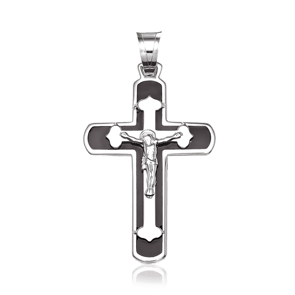 Серебряный крест с эмалью 037459 детальное изображение ювелирного изделия Серебряные подвески крестики Серебряный крест с эмалью 037459 детальное изображение ювелирного изделия Серебряные подвески крестики