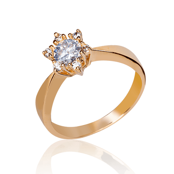 Кольцо из красного золота с фианитами Афродита 032767 детальное изображение ювелирного изделия Золотые кольца с фианитом Кольцо из красного золота с фианитами Афродита 032767 детальное изображение ювелирного изделия Золотые кольца с фианитом