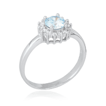 обзорное фото Серебряное кольцо с фианитами 024928  Серебряные кольца с фианитом