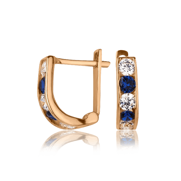 Детские золотые серьги с цирконием 9207901-ОС детальное изображение ювелирного изделия Серьги с камнями Детские золотые серьги с цирконием 9207901-ОС детальное изображение ювелирного изделия Серьги с камнями