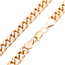 обзорное фото Крепкая золотая цепочка Панцирное плетение 033118  Золотые цепочки
