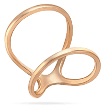 обзорное фото Золотое кольцо на фалангу без камней 035876  Кольца на фалангу из золота