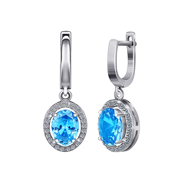 Серебряные серьги с фианитом 025581 детальное изображение ювелирного изделия Серебряные серьги с камнями Серебряные серьги с фианитом 025581 детальное изображение ювелирного изделия Серебряные серьги с камнями