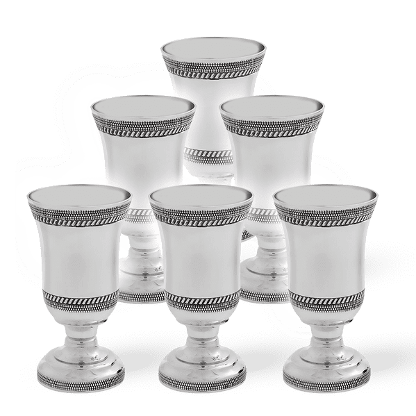 Набор серебряных рюмок для ликера (6 шт) с гравировкой 033165 детальное изображение ювелирного изделия Наборы столового серебра Набор серебряных рюмок для ликера (6 шт) с гравировкой 033165 детальное изображение ювелирного изделия Наборы столового серебра