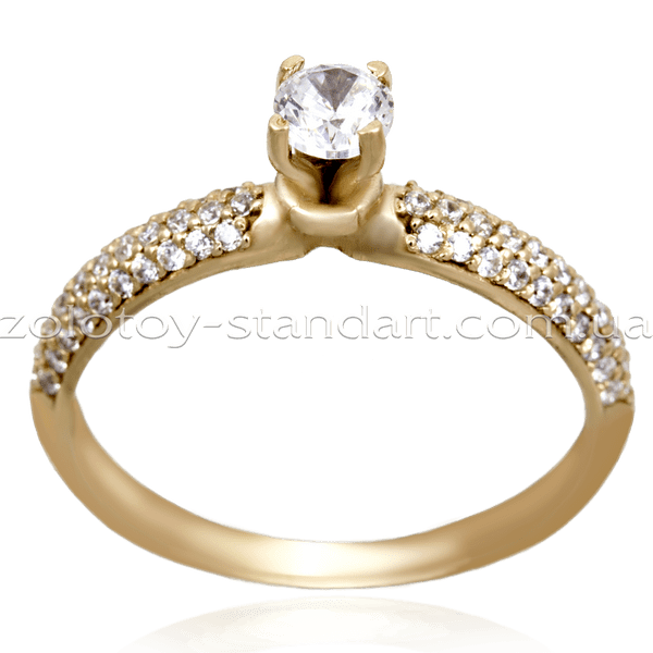 Золотое кольцо 11901 детальное изображение ювелирного изделия Золотые кольца для помолвки с цирконием Золотое кольцо 11901 детальное изображение ювелирного изделия Золотые кольца для помолвки с цирконием