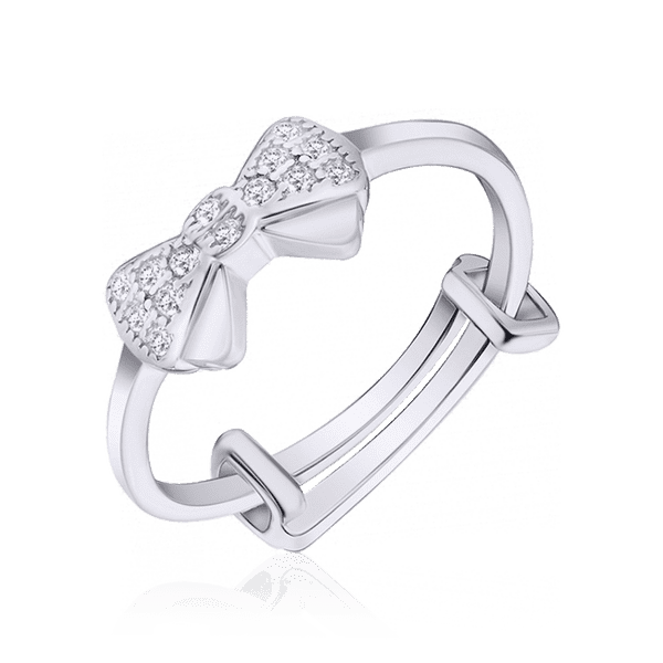 Безразмерное серебряное кольцо на фалангу Бантик 032219 детальное изображение ювелирного изделия Кольца на фалангу из серебра Безразмерное серебряное кольцо на фалангу Бантик 032219 детальное изображение ювелирного изделия Кольца на фалангу из серебра