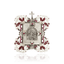 обзорное фото Серебряная икона Казанская 035975  Иконы серебро