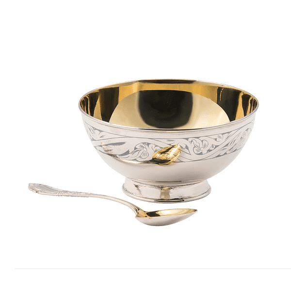 Серебряный набор пиала для икры с ложкой 031470 детальное изображение ювелирного изделия Наборы столового серебра Серебряный набор пиала для икры с ложкой 031470 детальное изображение ювелирного изделия Наборы столового серебра
