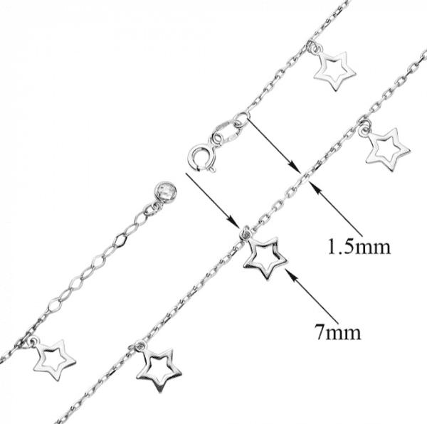колье звезды из белого золота колье звезды из белого золота