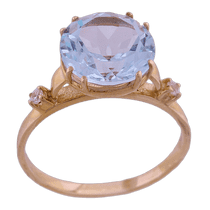 обзорное фото Кольцо с крупным топазом 3106203Н Золотые кольца с топазом обзорное фото Кольцо с крупным топазом 3106203Н  Золотые кольца с топазом