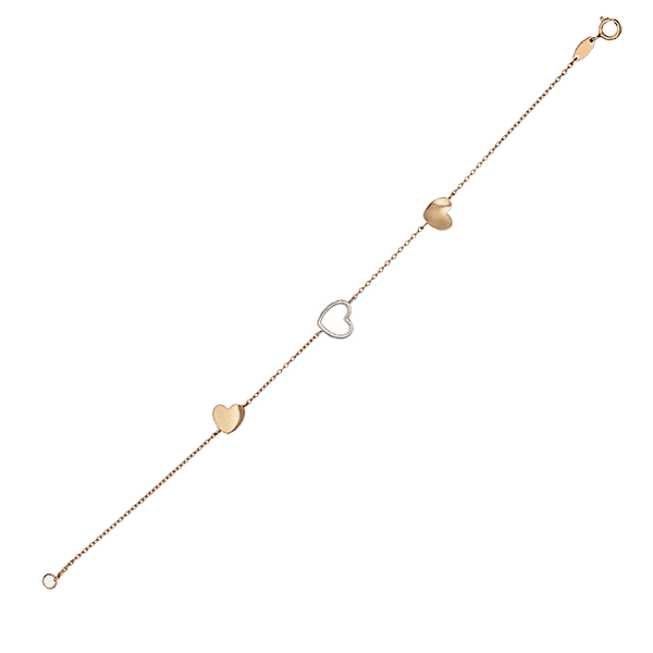 Женский браслет из красного золота Сердечки 032290 детальное изображение ювелирного изделия Женские золотые браслеты Женский браслет из красного золота Сердечки 032290 детальное изображение ювелирного изделия Женские золотые браслеты