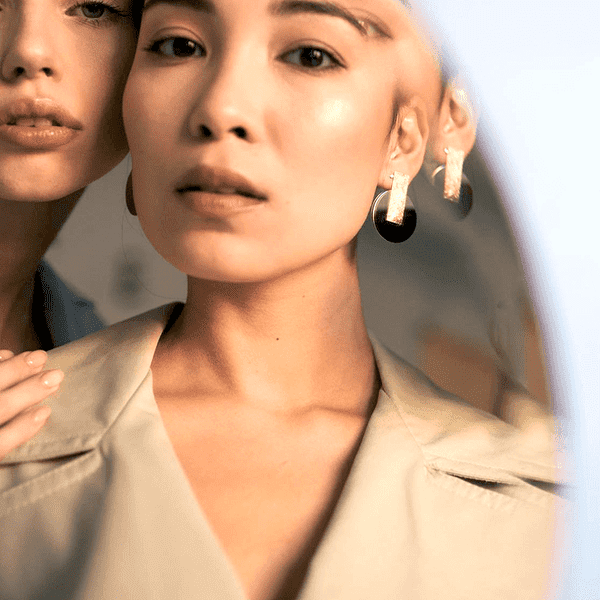 глянцевые серьги Каролина красное золото глянцевые серьги Каролина красное золото