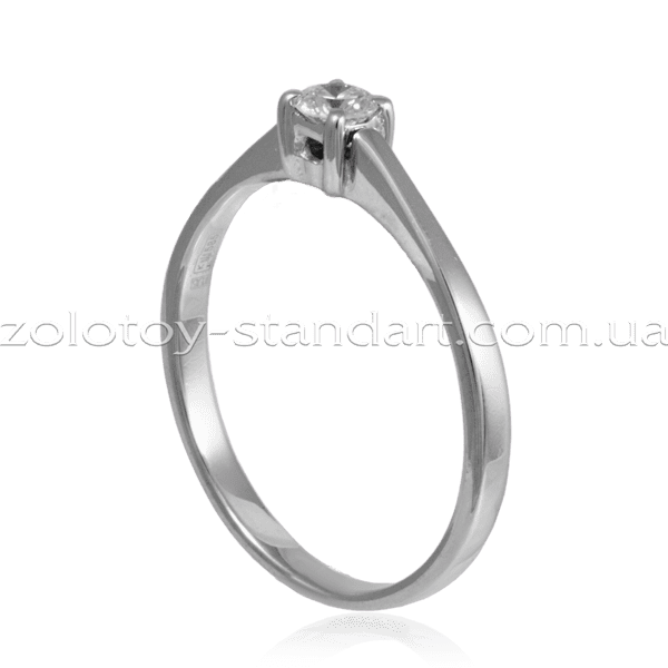 Кільце із білого золота з діамантами R0284 детальне зображення ювелірного виробу Кільце із білого золота з діамантами R0284 детальне зображення ювелірного виробу