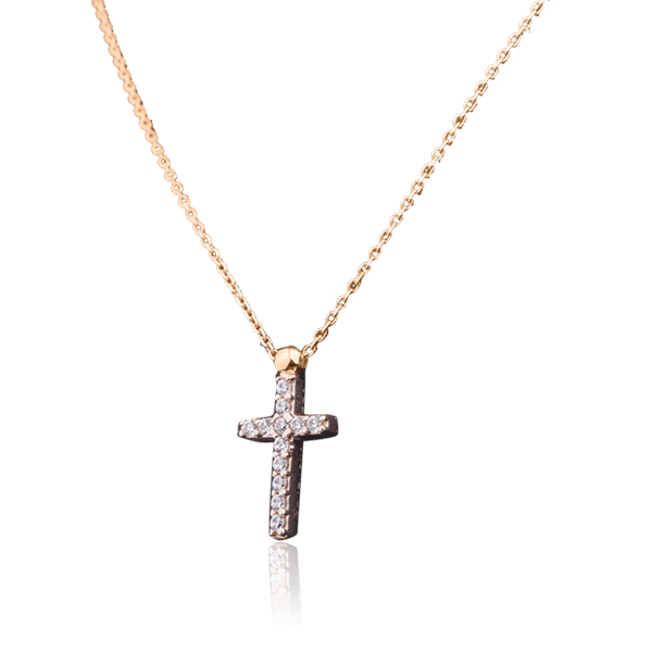 Золотое колье Крест с фианитами 026531 детальное изображение ювелирного изделия Золотые колье с камнями Золотое колье Крест с фианитами 026531 детальное изображение ювелирного изделия Золотые колье с камнями