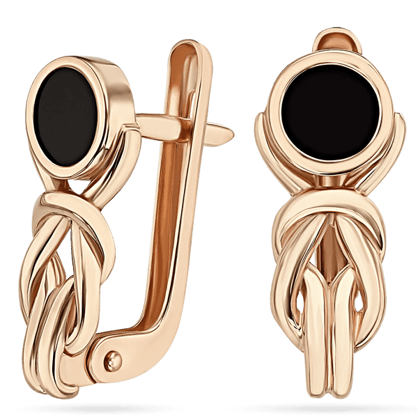 Золотые серьги повседневные с агатом 035248 детальное изображение ювелирного изделия Золотые серьги Золотые серьги повседневные с агатом 035248 детальное изображение ювелирного изделия Золотые серьги