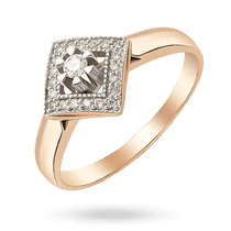 обзорное фото Золотое кольцо с большим камешком посередине в квадратной рамке, инкрустированной бриллиантам 040360 Золотые кольца с бриллиантами обзорное фото Золотое кольцо с большим камешком посередине в квадратной рамке, инкрустированной бриллиантам 040360  Золотые кольца с бриллиантами