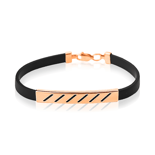 Каучуковый браслет с золотом 029616 детальное изображение ювелирного изделия Золотые браслеты с каучуком Каучуковый браслет с золотом 029616 детальное изображение ювелирного изделия Золотые браслеты с каучуком