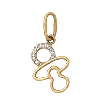 обзорное фото Золотой подвес Пустышка 62320 Детские подвески золотые обзорное фото Золотой подвес Пустышка 62320  Детские подвески золотые