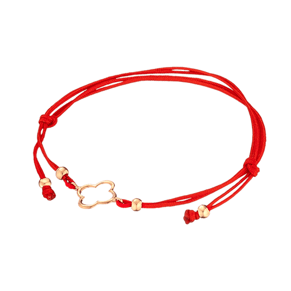 Браслет красная нить с золотом женский Клевер 032430 детальное изображение ювелирного изделия Красная нить с золотом Браслет красная нить с золотом женский Клевер 032430 детальное изображение ювелирного изделия Красная нить с золотом