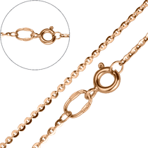 обзорное фото Детская якорная цепочка из красного золота 034269 Золотые цепочки обзорное фото Детская якорная цепочка из красного золота 034269  Золотые цепочки