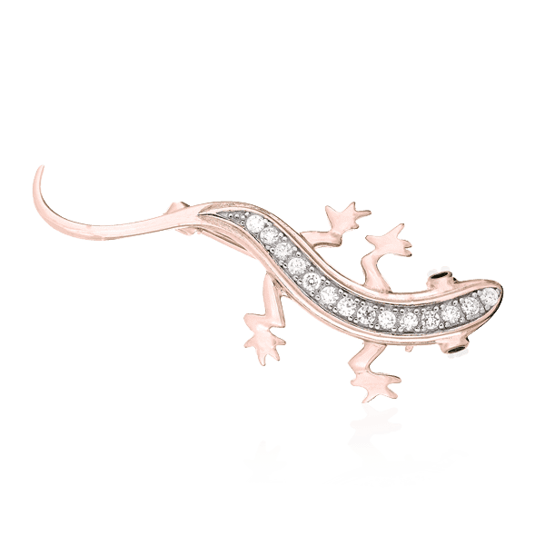 Серебряная брошь Ящерица с фианитами 024830 детальное изображение ювелирного изделия Серебряные броши Серебряная брошь Ящерица с фианитами 024830 детальное изображение ювелирного изделия Серебряные броши