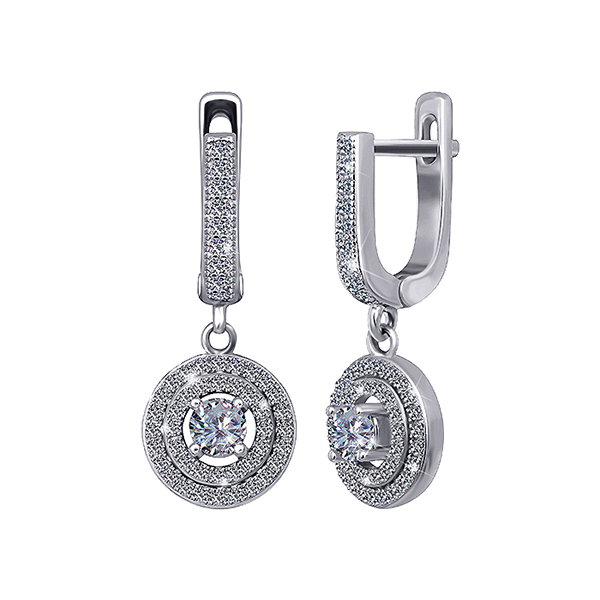 Серебряные серьги с фианитом 025544 детальное изображение ювелирного изделия Серебряные серьги с камнями Серебряные серьги с фианитом 025544 детальное изображение ювелирного изделия Серебряные серьги с камнями