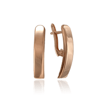 обзорное фото Золотые серьги без вставок 029082 Золотые серьги без вставок обзорное фото Золотые серьги без вставок 029082  Золотые серьги без вставок