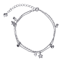 обзорное фото Серебряный браслет с фианитом 025474  Серебряные женские браслеты