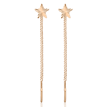 обзорное фото Серьги цепочки 80146  Золотые серьги протяжки
